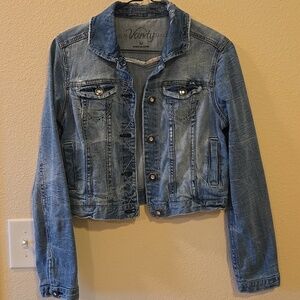 Vanity Women's Light Blue Cropped Denim Jacket